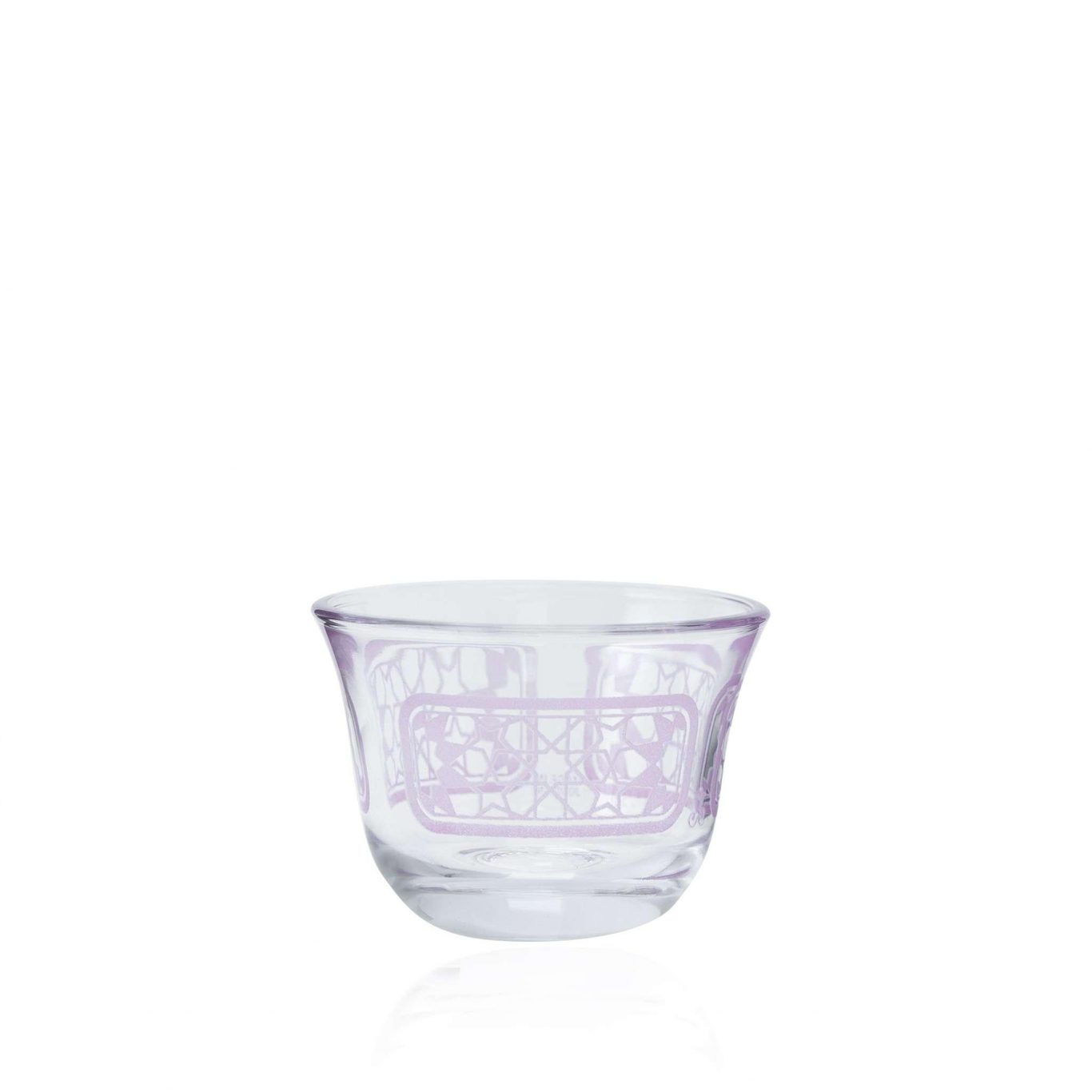 Glass Cawa Cup Set Taraf Violet/6Pcs
