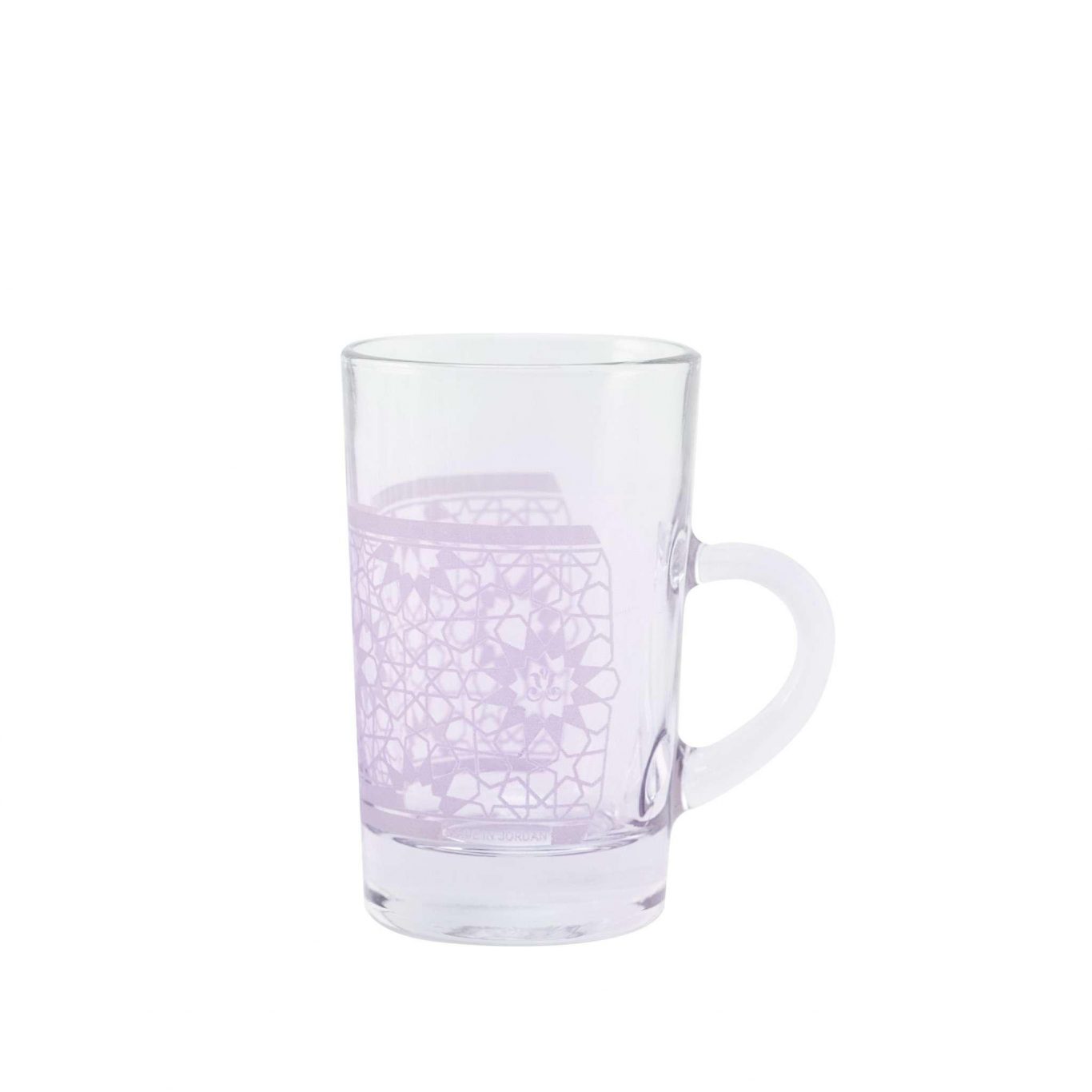 Glass Tea Tumbler W/Handle Set Taraf Violet/6Pcs