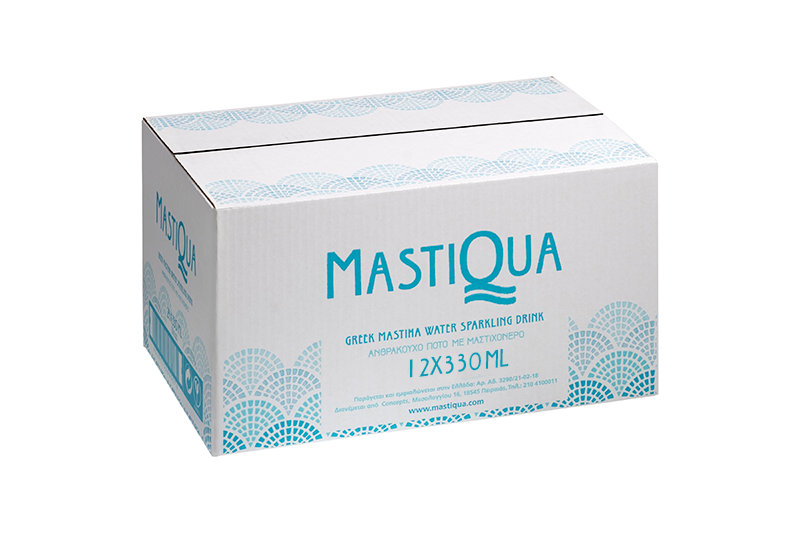 Box of Flavored Sparkling Mastic Water Plain