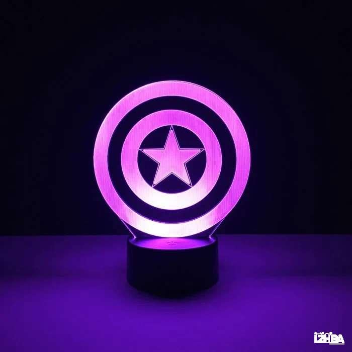 3D Light Captain America Shield