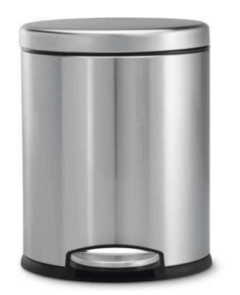 Stainless steel dustbin with pedal