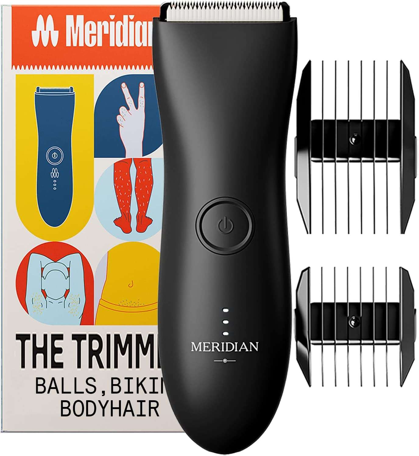 Personal Hair Trimmer and Groomer for Men and Women, Meridian Waterproof Trimmer, Ergonomic Design